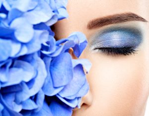 Makeup Face Flower Blue Woman Fashion ~ SilverState Web Design